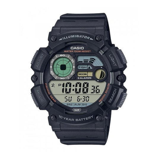CASIO COLLECTION & VINTAGE ILLUMINATOR 10 YEARS BATTERY - BLACK Herren Quarzuhr aus Kunststoff – Produktansicht