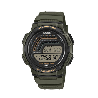 CASIO COLLECTION & VINTAGE ILLUMINATOR - 10 YEARS BATTERY - GREEN WS-1800-3AVEF Multifunction Armbanduhr 45 mm Grün ansicht-2
