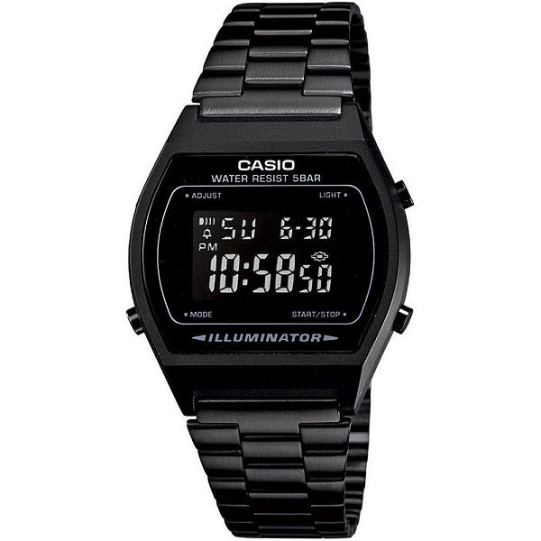 CASIO COLLECTION & VINTAGE ILLUMINATOR - BLACK Unisex Quarzuhr aus Kunststoff mit Metal 35 mm – Produktansicht