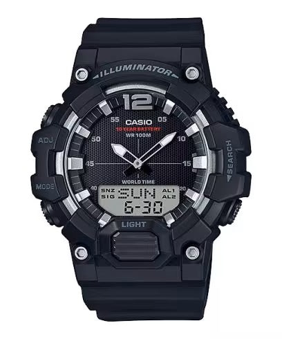 CASIO COLLECTION & VINTAGE ILLUMINATOR - BLACK Herren Quarzuhr aus Kunststoff mit Resin 53 mm – Produktansicht