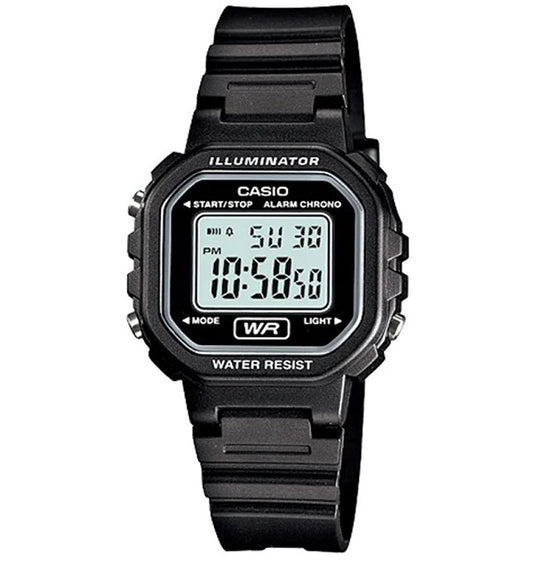 CASIO COLLECTION & VINTAGE ILLUMINATOR - BLACK LA-20WH-1ADF Multifunction Armbanduhr 30 mm Schwarz