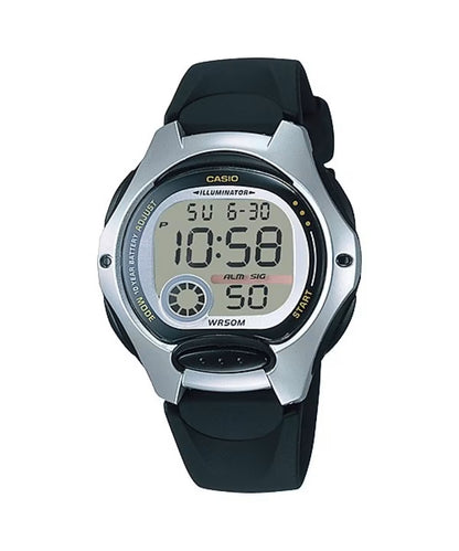 CASIO COLLECTION & VINTAGE ILLUMINATOR - BLACK Damen Quarzuhr aus Kunststoff mit Resin 34 mm – Produktansicht