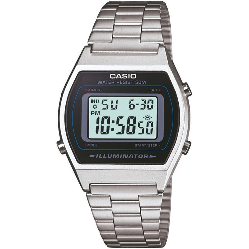 CASIO COLLECTION & VINTAGE ILLUMINATOR - CLASSIC SILVER B-640WD-1AVDF Multifunction Armbanduhr 35 mm Silber
