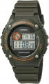 CASIO COLLECTION & VINTAGE ILLUMINATOR - GREEN W-216H-3BVDF Multifunction Armbanduhr 43.5 mm Grün ansicht-2