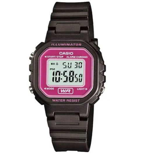 CASIO COLLECTION & VINTAGE ILLUMINATOR - PINK LA-20WH-4ADF Multifunction Armbanduhr 30 mm Rosa