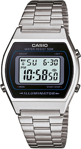 CASIO COLLECTION & VINTAGE ILLUMINATOR - SILVER Unisex Quarzuhr aus Kunststoff mit Metal 35 mm – Produktansicht