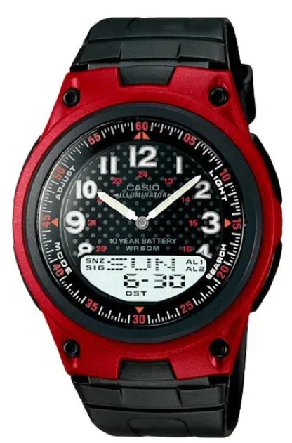 CASIO COLLECTION & VINTAGE ILLUMINATOR TELEMEMO 30 - RED AW-80-4BVDF Multifunction Armbanduhr 40 mm Rot