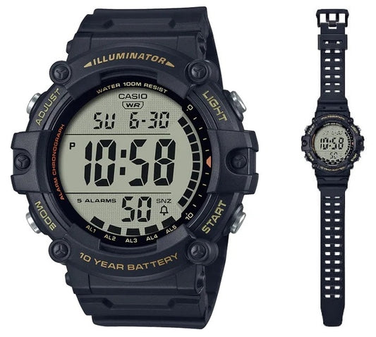CASIO COLLECTION & VINTAGE ILLUMINATOR WORLDTIME - XL STRAP AE-1500WHX-1AVDF Multifunction Armbanduhr 51 mm