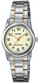 CASIO COLLECTION & VINTAGE LADY 3H - CHAMPAGNE LTP-V001SG-9BUDF Only Time Armbanduhr 25 mm ansicht-3