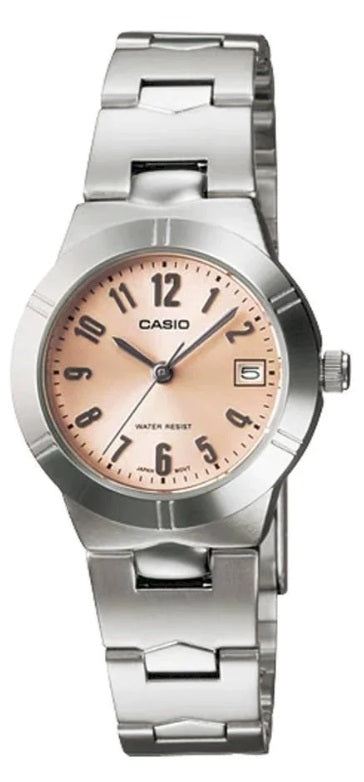 CASIO COLLECTION & VINTAGE LADY DATE - ANTIQUE PINK LTP-1241D-4A3DF Date Armbanduhr 25 mm Rosa