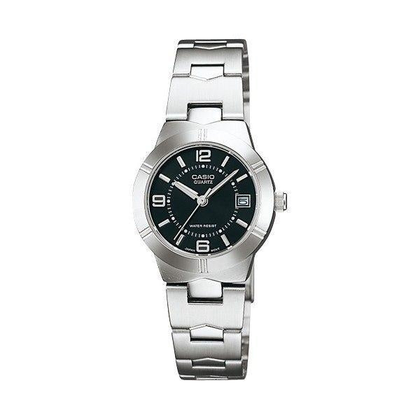 CASIO COLLECTION & VINTAGE LADY DATE - BLACK LTP-1241D-1ADF Date Armbanduhr 25 mm Schwarz