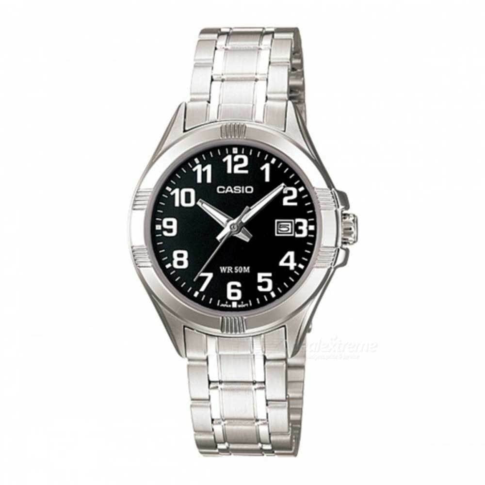 CASIO COLLECTION & VINTAGE LADY DATE - BLACK LTP-1308D-1BVDF Date Armbanduhr 31 mm Schwarz