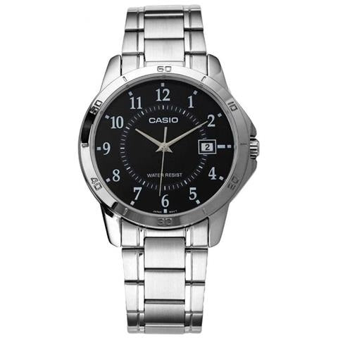 CASIO COLLECTION & VINTAGE LADY DATE - BLACK LTP-V004D-1BUDF Date Armbanduhr 30 mm Schwarz