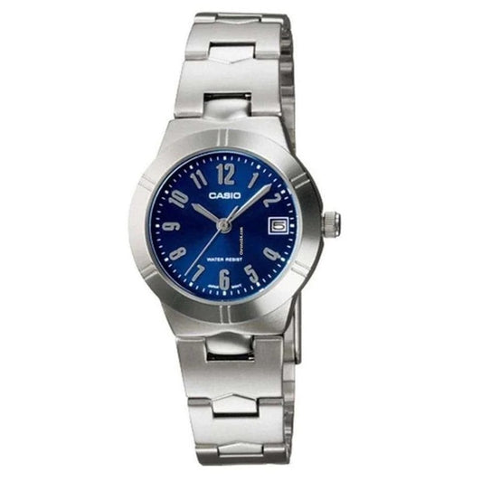 CASIO COLLECTION & VINTAGE LADY DATE - BLUE LTP-1241D-2A2DF Date Armbanduhr 25 mm Blau