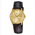 CASIO COLLECTION & VINTAGE LADY DATE LEATHER - GOLD LTP-1183Q-9AVDF Date Armbanduhr 23 mm Gold ansicht-3
