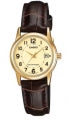 CASIO COLLECTION & VINTAGE LADY DATE LEATHER - GOLD LTP-V002GL-9BUDF Date Armbanduhr 31 mm Gold ansicht-3