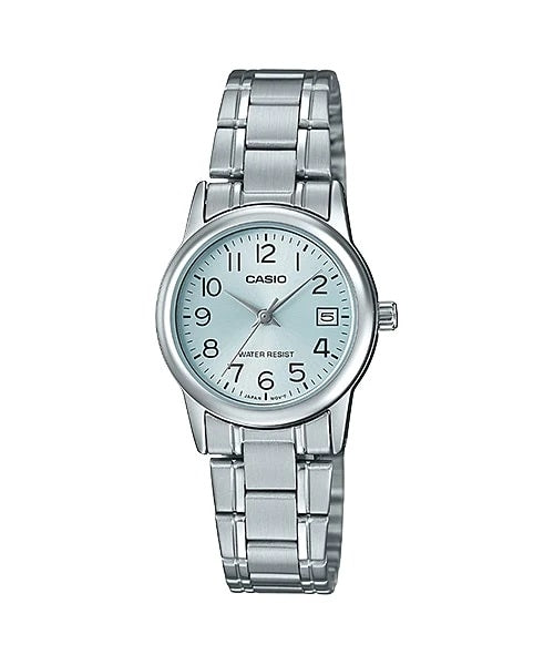 CASIO COLLECTION & VINTAGE LADY DATE - LIGHT BLUE LTP-V002D-2BUDF Date Armbanduhr 25 mm Blau