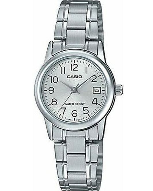CASIO COLLECTION & VINTAGE LADY DATE - SILVER LTP-V002D-7BUDF Date Armbanduhr 25 mm Silber