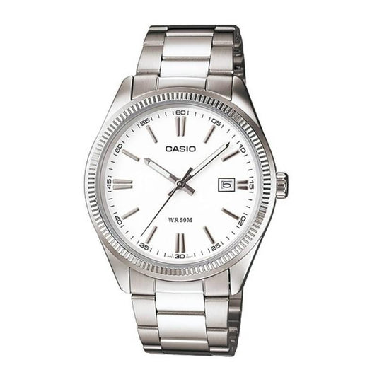 CASIO COLLECTION & VINTAGE LADY DATE - WHITE Damen Quarzuhr mit Datum aus Metal 30 mm – Produktansicht