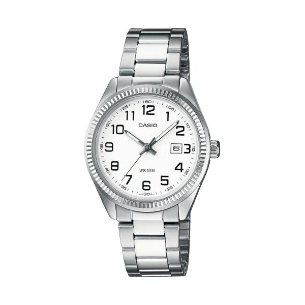 CASIO COLLECTION & VINTAGE LADY DATE - WHITE LTP-1302PD-7BVEG Date Armbanduhr 30 mm Weiss