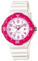CASIO COLLECTION & VINTAGE LADY DIVER - WHITE Damen Quarzuhr mit Datum aus Kunststoff mit Resin – Seitenansicht