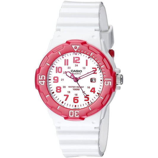 CASIO COLLECTION & VINTAGE LADY DIVER - WHITE Damen Quarzuhr mit Datum aus Kunststoff mit Resin – Produktansicht