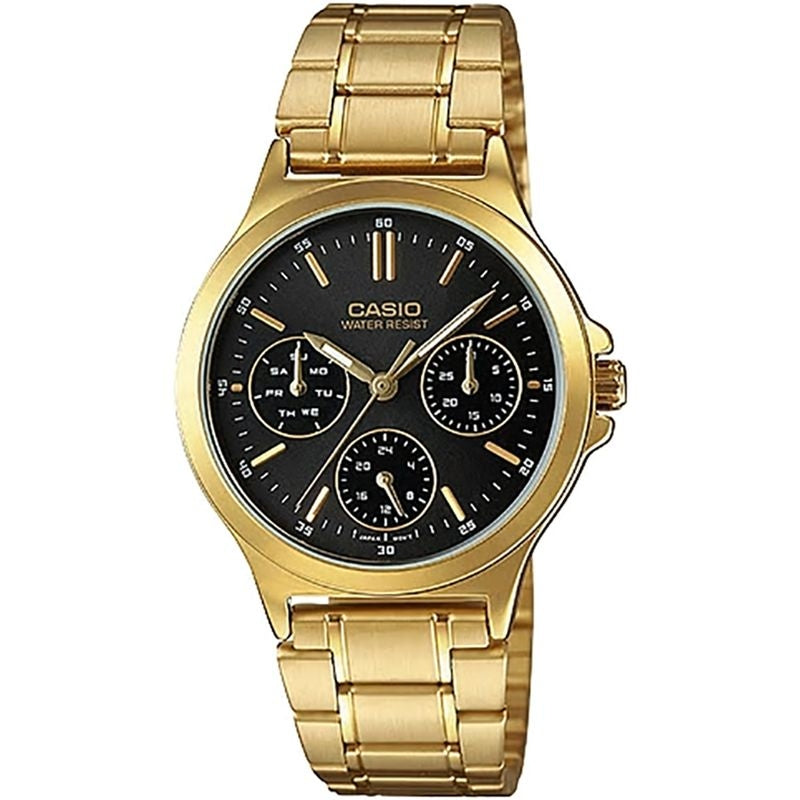 CASIO COLLECTION & VINTAGE LADY MULTIFUNCTION - GOLD LTP-V300G-1AUDF Day & Date Armbanduhr 33 mm Gold