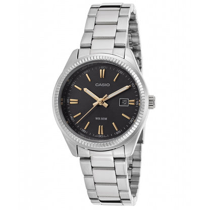 CASIO COLLECTION & VINTAGE LTP-1302D-1A2VDF Date Armbanduhr 30 mm Schwarz