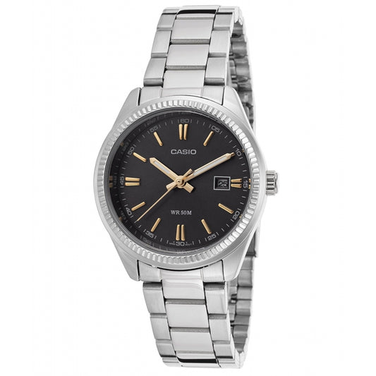 CASIO COLLECTION & VINTAGE Damen Quarzuhr mit Datum aus Metal 30 mm LTP-1302D-1A2VDF – Produktansicht