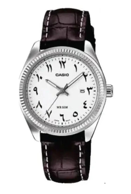 CASIO COLLECTION & VINTAGE LTP-1302L-7B3VDF Date Armbanduhr 30 mm Weiss