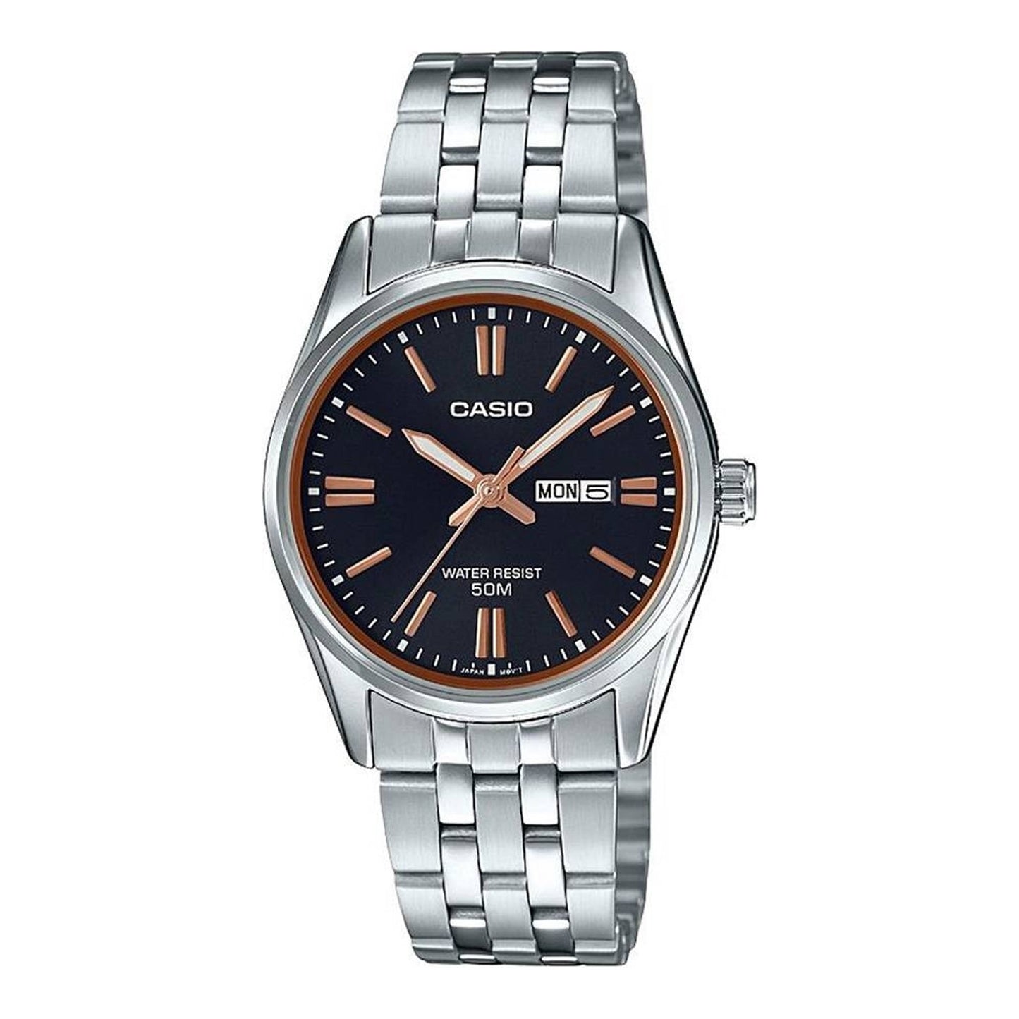 CASIO COLLECTION & VINTAGE Damen Quarzuhr mit Datum aus Edelstahl mit SS Bracelet 30 mm – Produktansicht