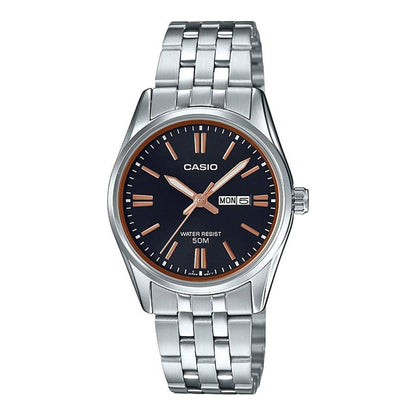 CASIO COLLECTION & VINTAGE Damen Quarzuhr mit Datum aus Edelstahl mit SS Bracelet 30 mm – Produktansicht