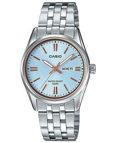 CASIO COLLECTION & VINTAGE LTP-1335D-2AVDF Day & Date Armbanduhr 30 mm Blau