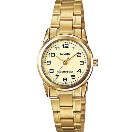 CASIO COLLECTION & VINTAGE LTP-V001G-9BUDF Only Time Armbanduhr 25 mm Gold