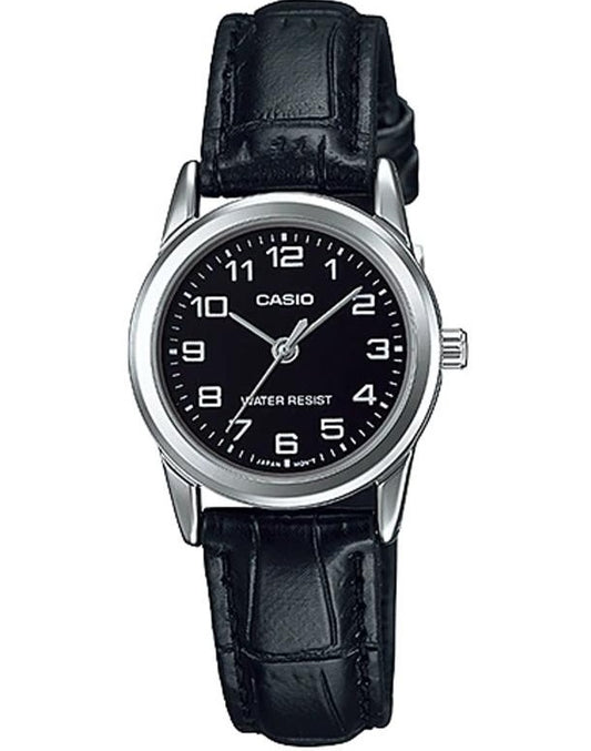CASIO COLLECTION & VINTAGE LTP-V001L-1BUDF Only Time Armbanduhr 25 mm Schwarz