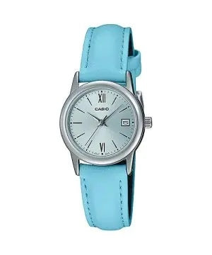 CASIO COLLECTION & VINTAGE Damen Quarzuhr mit Datum aus Edelstahl mit Lederarmband 25 mm – Produktansicht