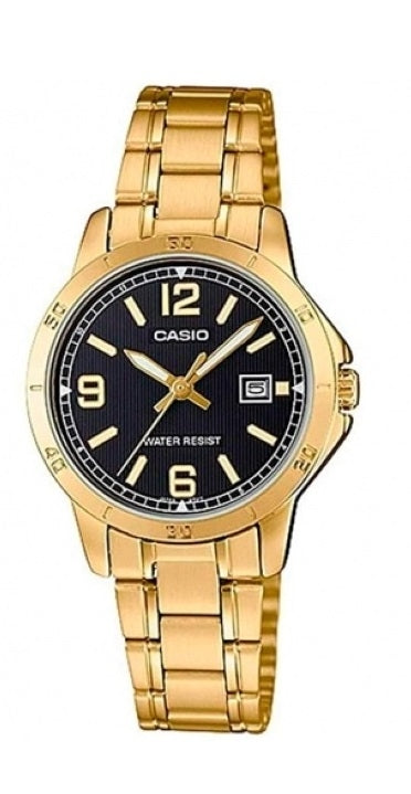 CASIO COLLECTION & VINTAGE LTP-V004G-1BUDF Date Armbanduhr 30 mm Schwarz
