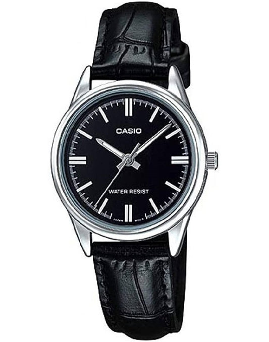 CASIO COLLECTION & VINTAGE LTP-V005L-1AUDF Only Time Armbanduhr 28 mm Schwarz