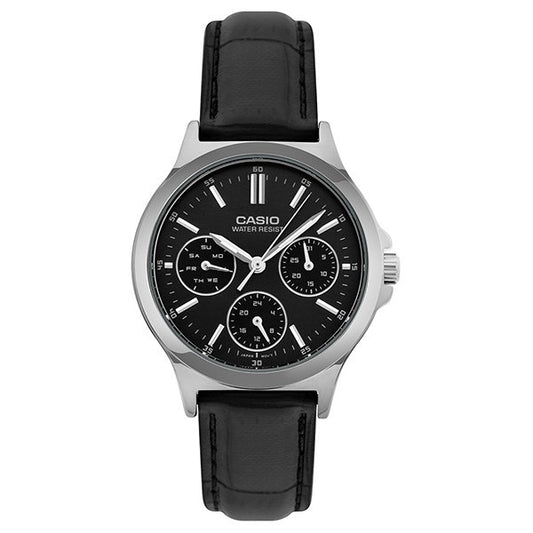 CASIO COLLECTION & VINTAGE LTP-V300L-1AUDF Day - Date - 24H Armbanduhr 33 mm Schwarz