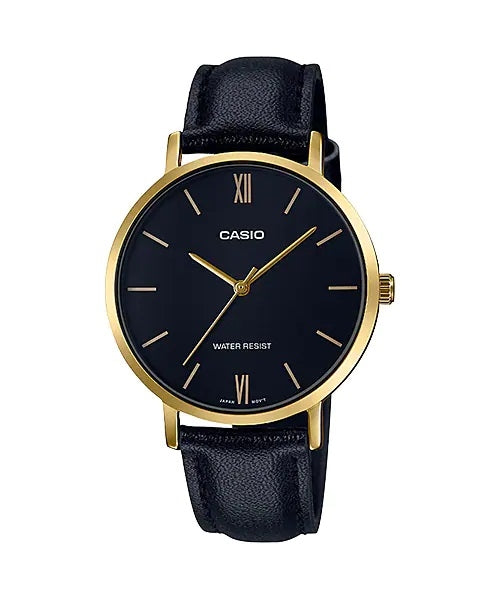 CASIO COLLECTION & VINTAGE LTP-VT01GL-1BUDF Only Time Armbanduhr 34 mm Schwarz