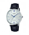CASIO COLLECTION & VINTAGE Damen Quarzuhr aus Edelstahl mit Lederarmband 34 mm LTP-VT01L-7B1UDF – Seitenansicht