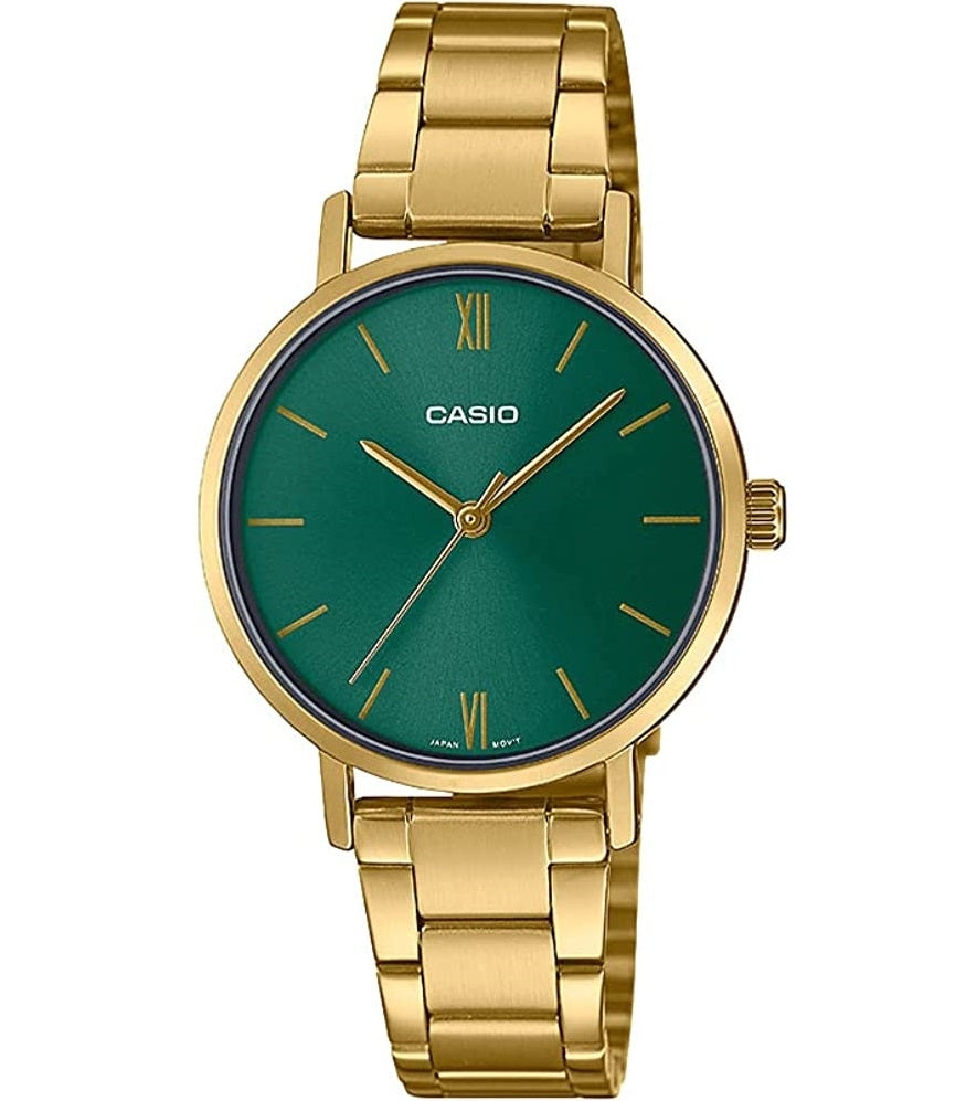 CASIO COLLECTION & VINTAGE LTP-VT02G-3AUDF Only Time Armbanduhr 30 mm Gold