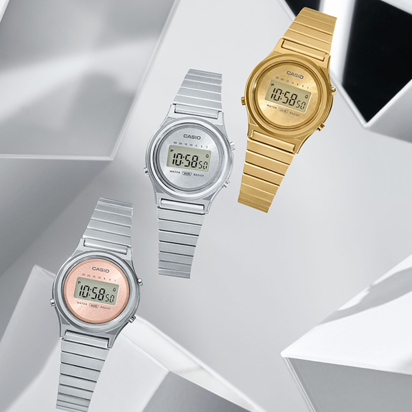 CASIO COLLECTION & VINTAGE MINI COLLECTION SLIM ROUND - GOLD LA700WEG-9AEF Multifunction Armbanduhr 26.5 mm Gold ansicht-3
