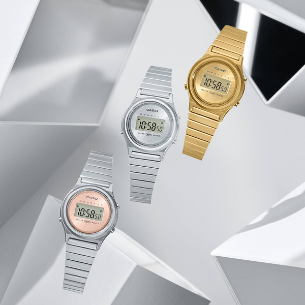 CASIO COLLECTION & VINTAGE MINI COLLECTION SLIM ROUND - SILVER LA700WE-7AEF Multifunction Armbanduhr 26.5 mm Silber ansicht-2