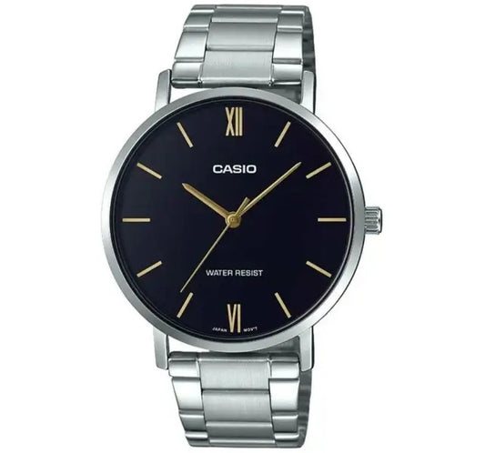 CASIO COLLECTION & VINTAGE MINIMAL - BLACK LTP-VT01D-1BUDF Only Time Armbanduhr 34 mm Schwarz