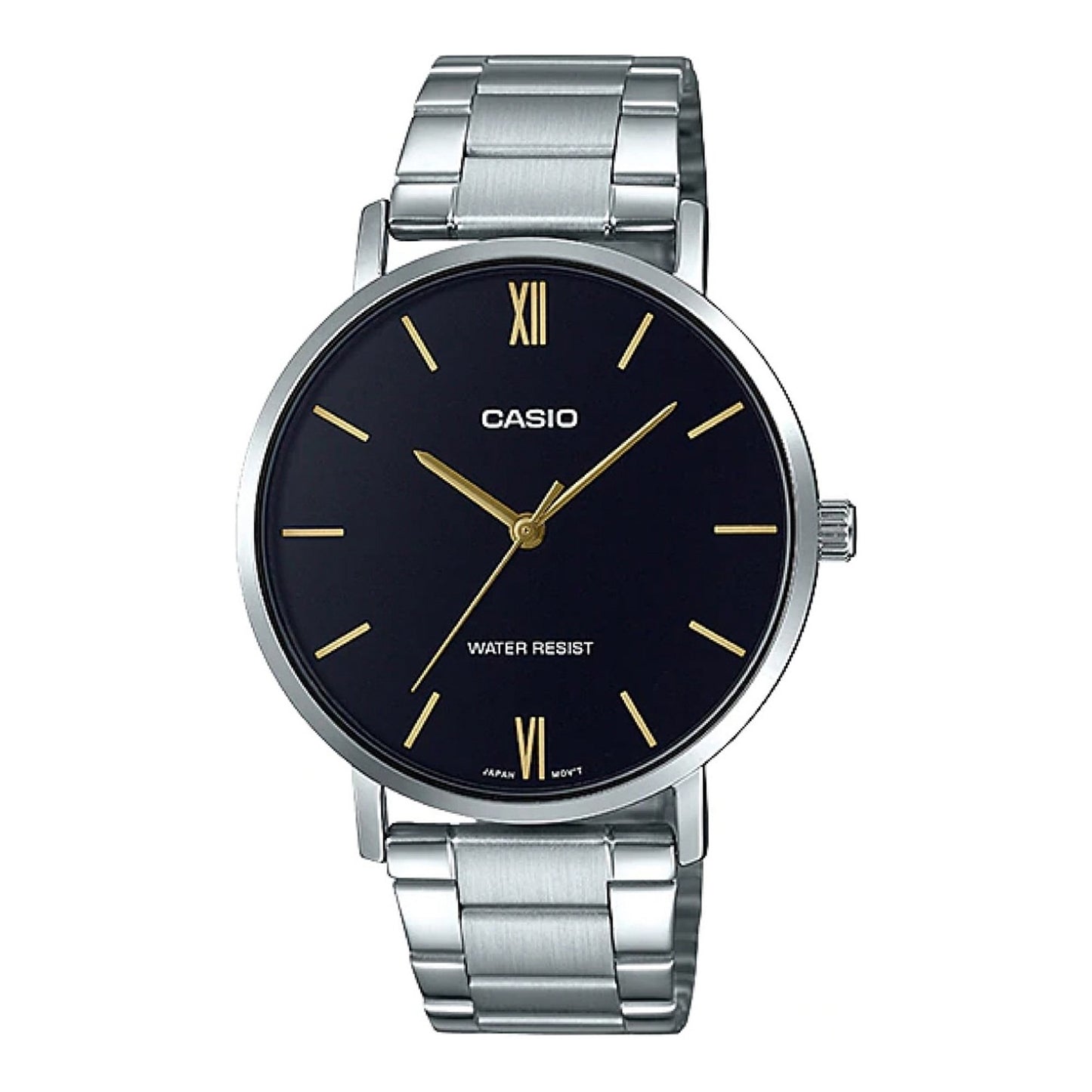 CASIO COLLECTION & VINTAGE MINIMAL - BLACK MTP-VT01D-1BUDF Only Time Armbanduhr 40 mm Schwarz