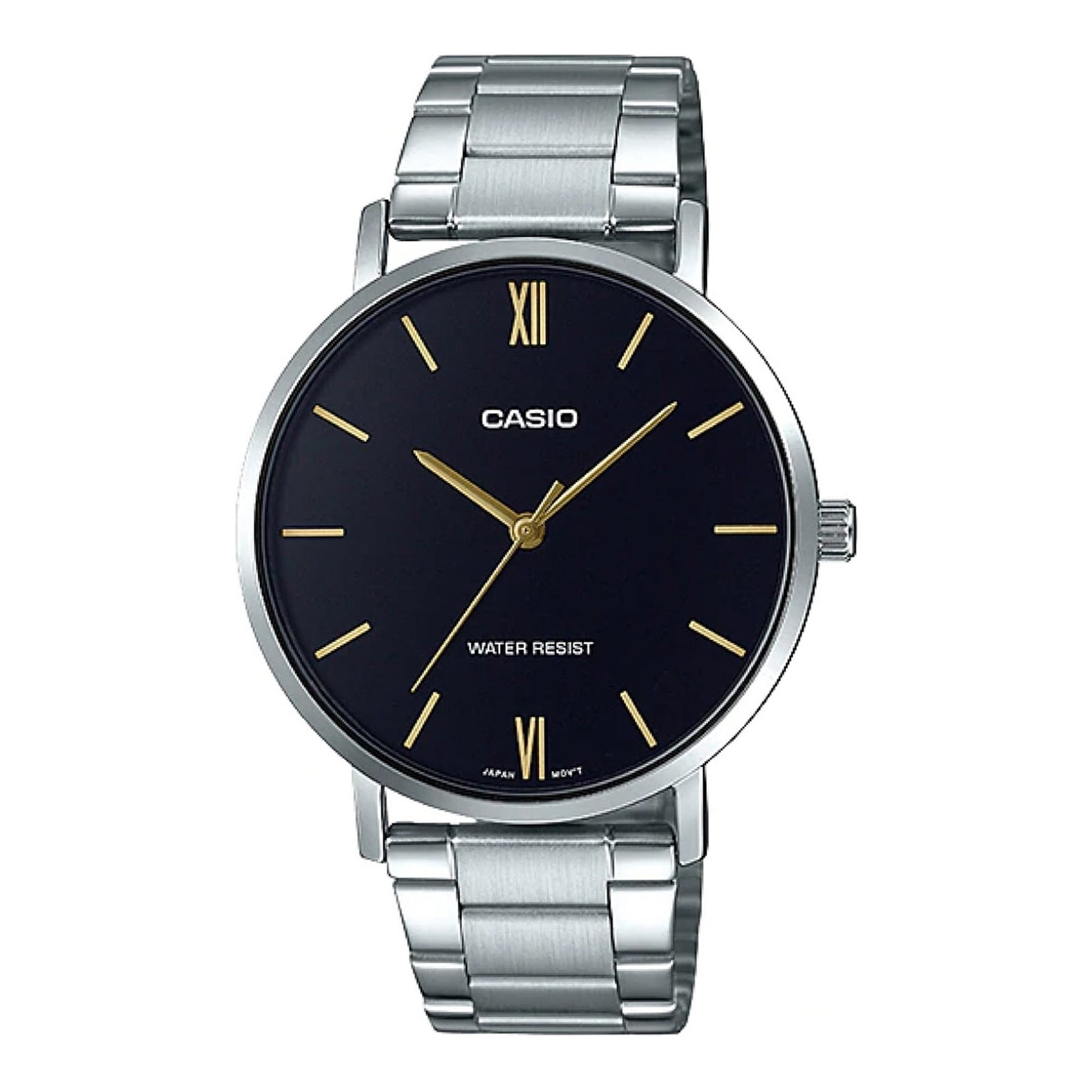CASIO COLLECTION & VINTAGE MINIMAL - BLACK MTP-VT01D-1BUDF Only Time Armbanduhr 40 mm Schwarz