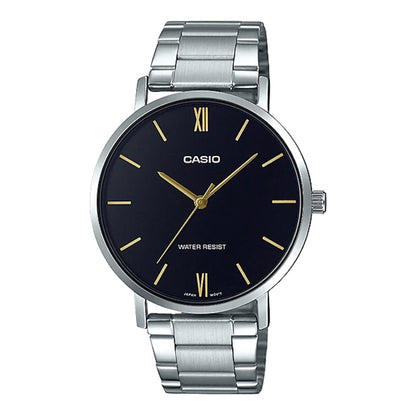 CASIO COLLECTION & VINTAGE MINIMAL - BLACK MTP-VT01D-1BUDF Only Time Armbanduhr 40 mm Schwarz