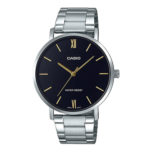 CASIO COLLECTION & VINTAGE MINIMAL - BLACK Herren Quarzuhr aus Edelstahl mit SS Bracelet 40 mm – Produktansicht