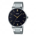 CASIO COLLECTION & VINTAGE MINIMAL - BLACK MTP-VT01D-1BUDF Only Time Armbanduhr 40 mm Schwarz ansicht-3